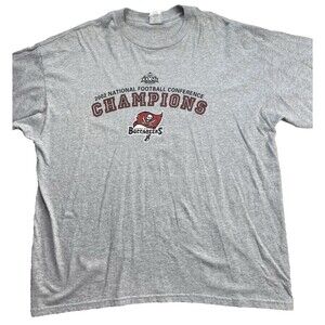 Vintage Tampa Bay Buccaneers Shirt Men’s 2X Grey 2002 Conference Champions